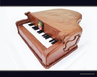 Marcipánový modelovaný 3D dort.